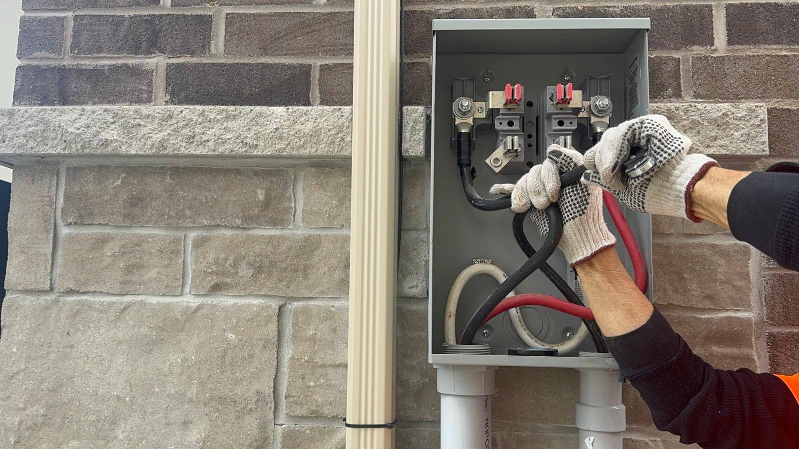 Outdoor electrical panel upgrade